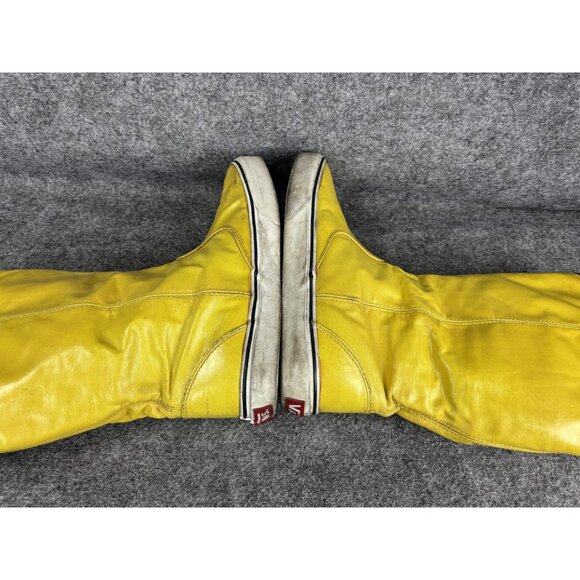 Vans Dasan Boots Womens Size 7.5 Yellow Skull Crossbones Rain Mid Calf Gothic - Picture 7 of 8